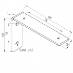 Консоль декоративна Гермес L=190х120 чорний